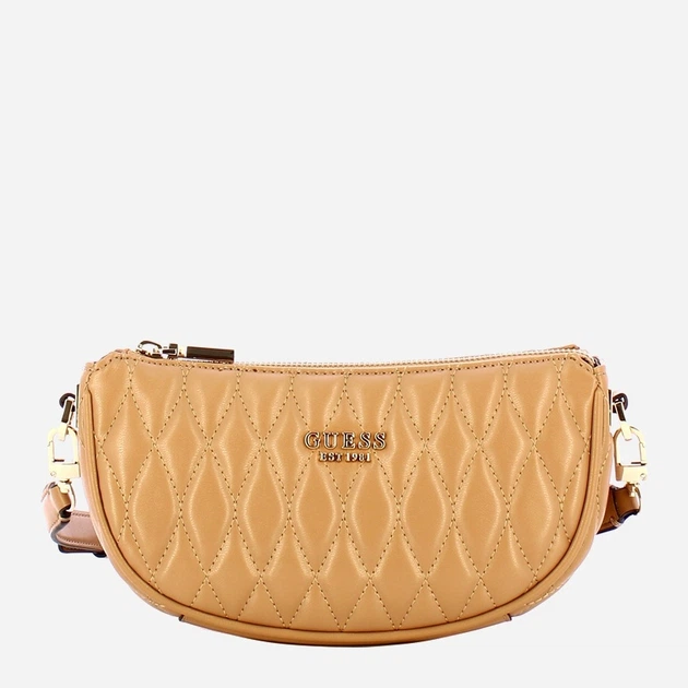 Сумка багет жіноча зі штучної шкіри маленька Guess Valla HWQG8122720 BEI Бежева (800070344415) - зображення 1