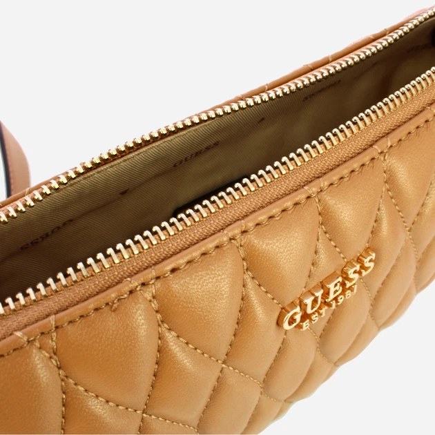 Сумка багет жіноча зі штучної шкіри маленька Guess Valla HWQG8122720 BEI Бежева (800070344415) - зображення 4