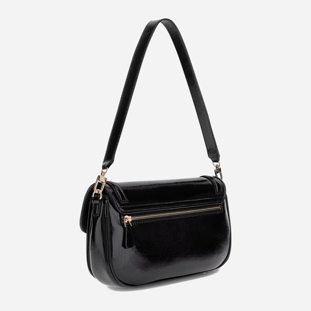 Сумка багет жіноча зі штучної шкіри середня Guess Dea HWTG7993200 BLA Чорна (800070344418) - зображення 3