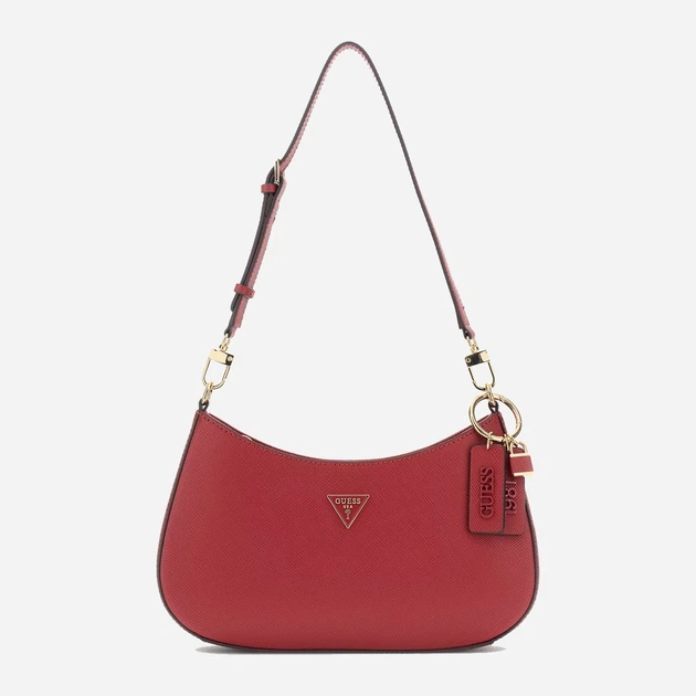Сумка багет жіноча зі штучної шкіри середня Guess Noelle HWZG9672180 GAR Червона (800070344435) - зображення 1