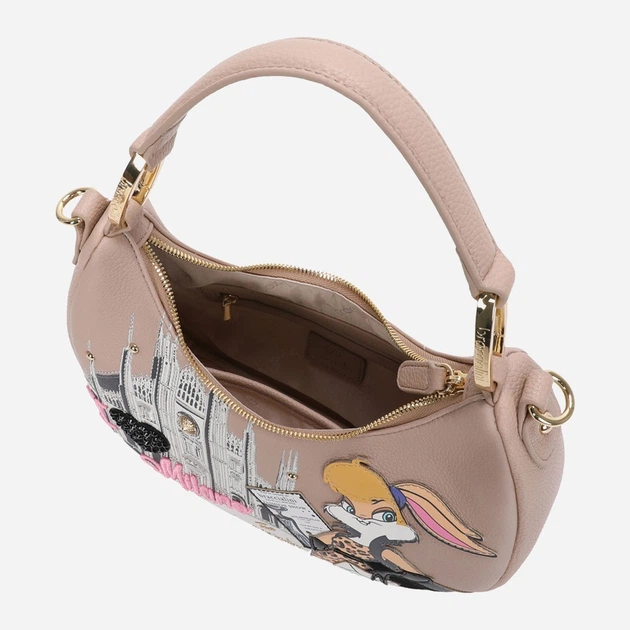 Сумка крос-боді через плече жіноча зі штучної шкіри середня Braccialini LT205 YY 818 Рожева (800070348952) - зображення 5