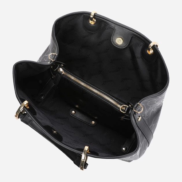 Torebka crossbody damska duża na szerokim pasku Braccialini Beth LT233 YY 818 Czarna (800070348947) - obraz 4