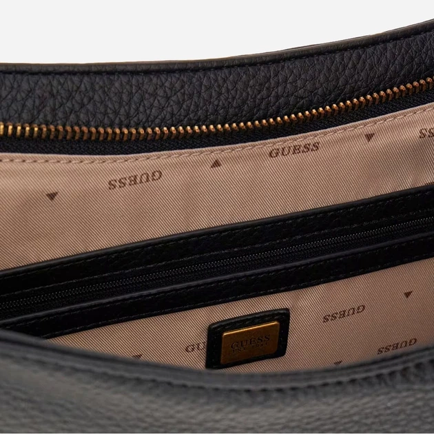 Сумка жіноча зі штучної шкіри велика Guess Camden HWBB9308180 BLA Чорна (800070344367) - зображення 4