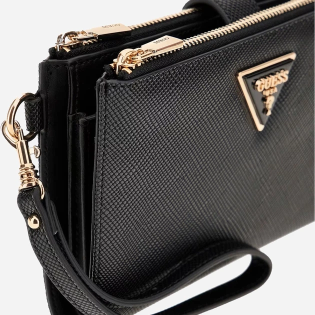 Гаманець жіночий зі штучної шкіри Guess Laurel SWZG7459157 BLA Чорний (800070344451) - зображення 3