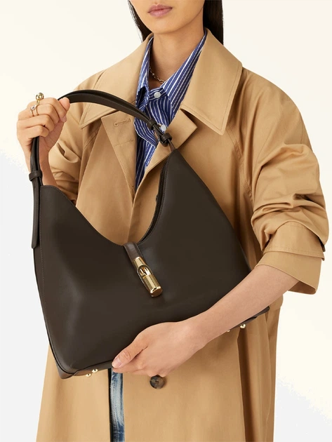 Torebka hobo damska ze skóry naturalnej Furla Goccia WB01499BX31042460S1007 Brązowa (800070331285) - obraz 2