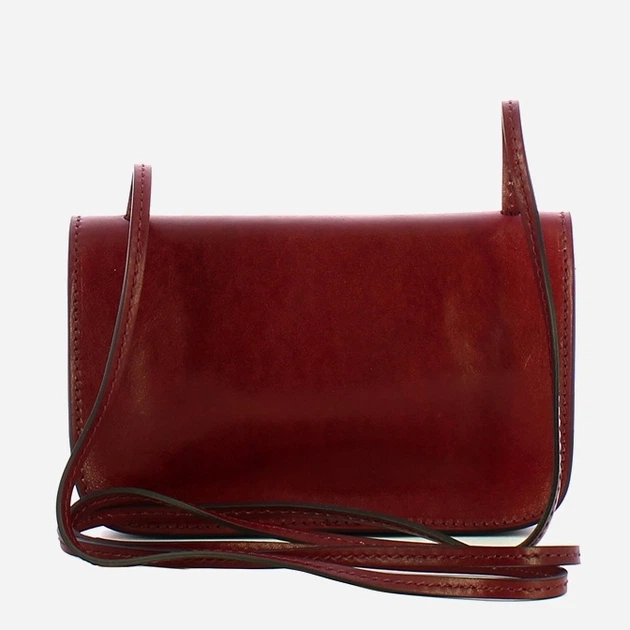 Сумка крос-боді через плече жіноча з натуральної шкіри маленька The Bridge Rustici 04351101 YF Темно-червона (800070346565) - зображення 2