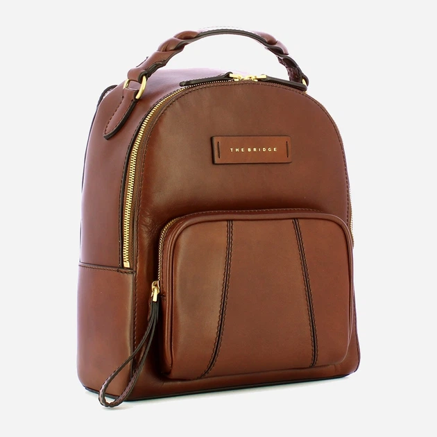Рюкзак жіночий з натуральної шкіри The Bridge Brigida 0449247J 14 Коричневий (800070317842) - зображення 3