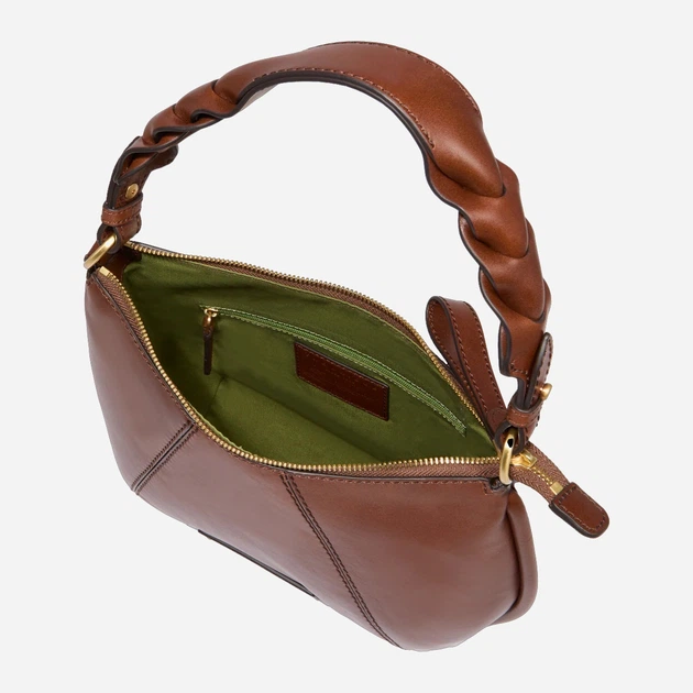 Torebka hobo damska ze skóry naturalnej The Bridge Brigida 0449327J 14 Brązowa (800070350627) - obraz 4