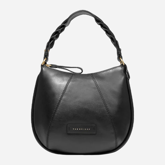 Torebka hobo damska ze skóry naturalnej The Bridge Brigida 0449327J 30 Czarna (800070350628) - obraz 1