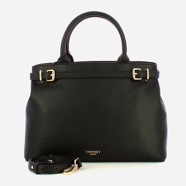 Torebka crossbody damska duża Twinset Tote 252TB7011 00006 Czarna (800070351205) - obraz 4