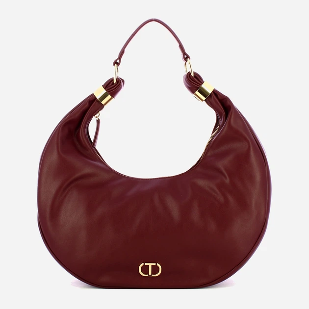 Torebka hobo damska duża Twinset Hobo 252TB7091 05609 Bordowa (800070351191) - obraz 1