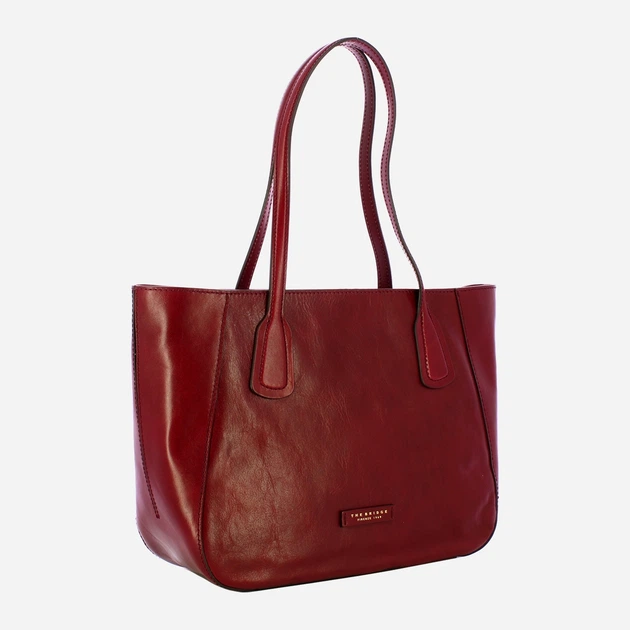 Сумка шопер жіноча з натуральної шкіри The Bridge Maddalena 44161101 03 Червона (800070350630) - зображення 3