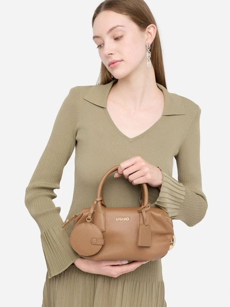 Сумка крос-боді через плече жіноча зі штучної шкіри середня Liu Jo AF5028E0058 81140 Бежева (800070345527) - зображення 2