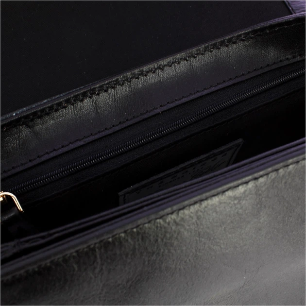 Сумка крос-боді жіноча з натуральної шкіри середня The Bridge Benedetta 44551201 30 Чорна (800070350646) - зображення 4