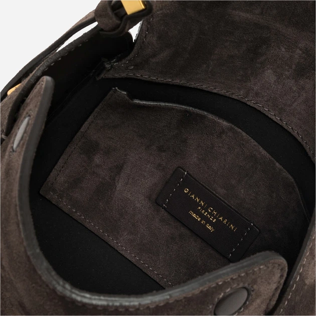 Torebka crossbody damska zamszowa Gianni Chiarini Penelope BS 12041 CM-PL 974 Ciemnobrązowa (800070345727) - obraz 5