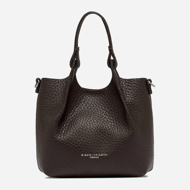 Сумка крос-боді через плече жіноча з натуральної шкіри маленька Gianni Chiarini Dua BS 9718 RNGDBL 14064 Темно-коричнева (800070345741) - зображення 1