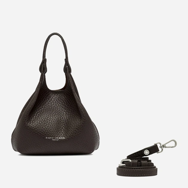 Сумка крос-боді через плече жіноча з натуральної шкіри маленька Gianni Chiarini Dua BS 9718 RNGDBL 14064 Темно-коричнева (800070345741) - зображення 5