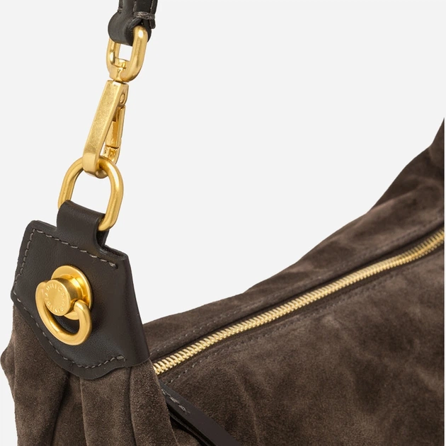 Torebka bagietka damska zamszowa Gianni Chiarini Aisha BS 12050 CM-NASPM 974 Ciemnobrązowa (800070345732) - obraz 5