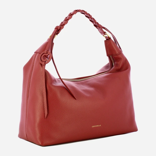 Сумка крос-боді через плече жіноча з натуральної шкіри середня Coccinelle Rhea E1EDF130180 R31 Червона (800070350977) - зображення 3