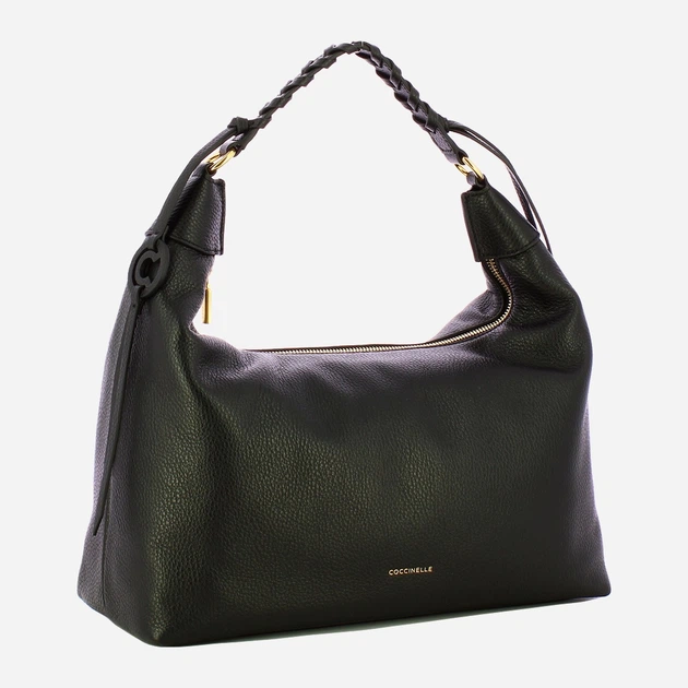 Сумка крос-боді через плече жіноча з натуральної шкіри середня Coccinelle Rhea E1EDF130180 001 Чорна (800070350973) - зображення 3