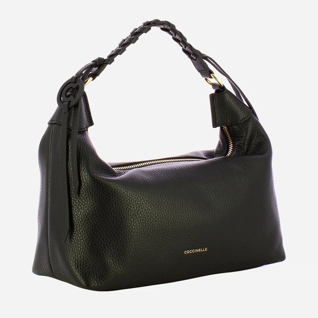 Torebka crossbody damska ze skóry naturalnej Coccinelle Rhea E1EDF130280 001 Czarna (800070350974) - obraz 3