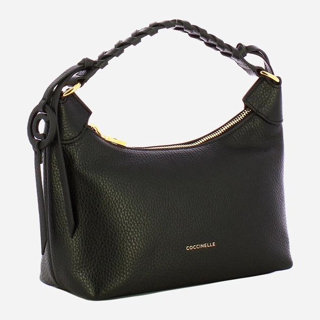 Torebka crossbody damska ze skóry naturalnej mała Coccinelle Rhea E1EDF130380 001 Czarna (800070350975) - obraz 3