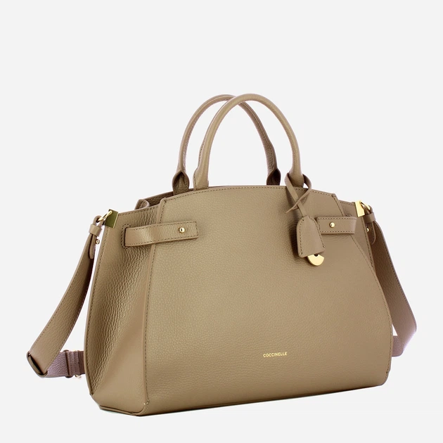 Сумка крос-боді через плече жіноча з натуральної шкіри велика Coccinelle Coccinellekliche E1EGP180280 N59 Сіра (800070350943) - зображення 3