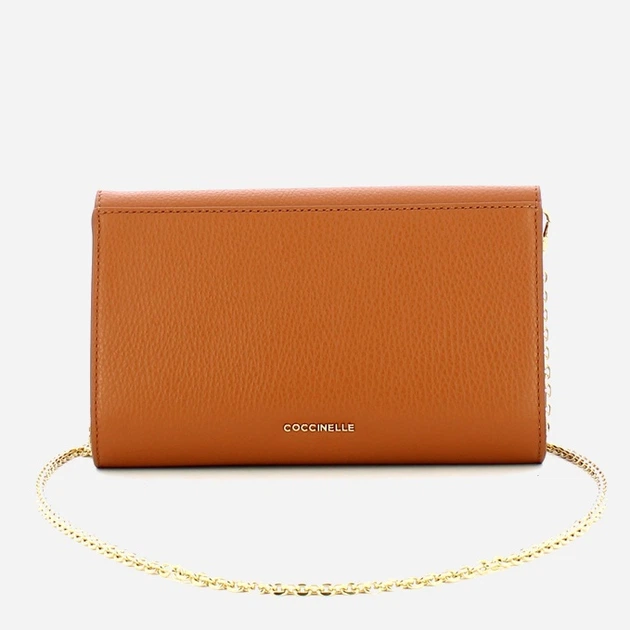 Сумка клатч жіноча з натуральної шкіри маленька Coccinelle Gemma E1EME190180 W12 Коричнева (800070350914) - зображення 2