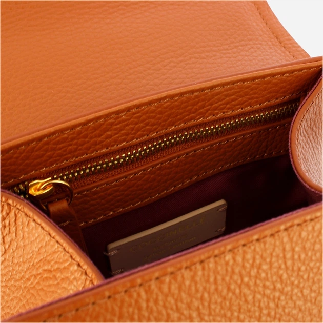 Сумка крос-боді через плече жіноча з натуральної шкіри маленька Coccinelle Marvin E1EPK550180 W12 Коричнева (800070350968) - зображення 5