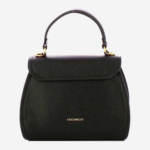 Сумка крос-боді через плече жіноча з натуральної шкіри маленька Coccinelle Marvin E1EPK550180 001 Чорна (800070350963) - зображення 2