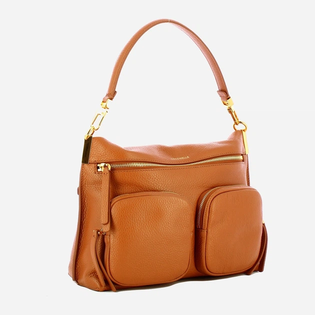 Сумка крос-боді через плече жіноча з натуральної шкіри середня Coccinelle Coccinellehyle E1ESF180180 W12 Коричнева (800070350938) - зображення 3