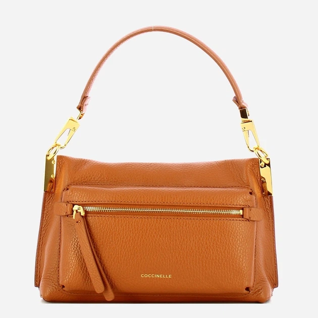 Сумка крос-боді через плече жіноча з натуральної шкіри маленька Coccinelle Coccinellehyle E1ESF180280 W12 Коричнева (800070350939) - зображення 2
