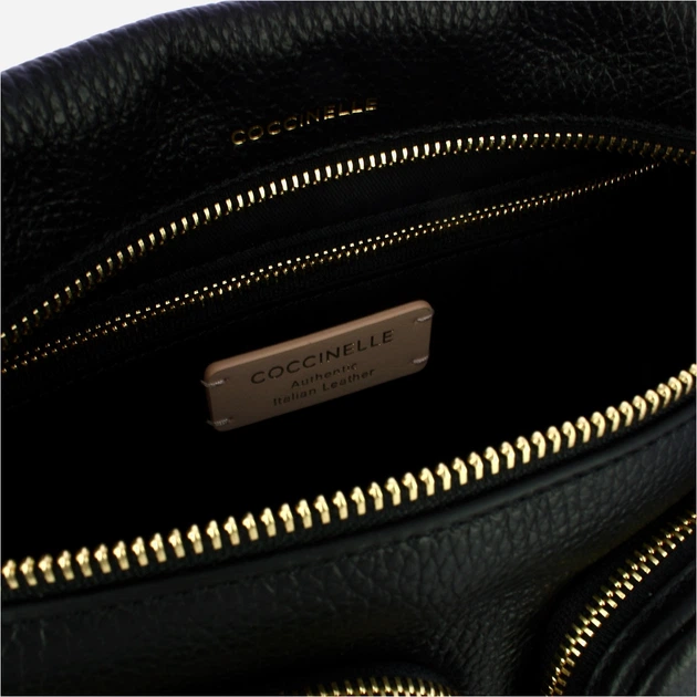 Сумка крос-боді через плече жіноча з натуральної шкіри середня Coccinelle Coccinellehyle E1ESF180180 001 Чорна (800070350934) - зображення 5