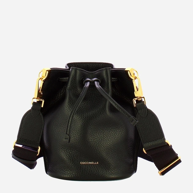 Сумка крос-боді через плече жіноча з натуральної шкіри маленька Coccinelle Coccinellehyle E5ESF630180 001 Чорна (800070350908) - зображення 1