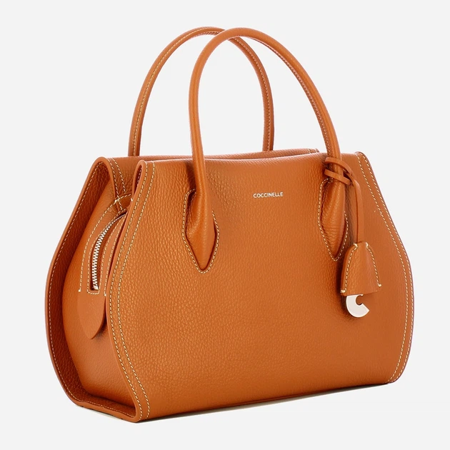 Сумка крос-боді через плече жіноча з натуральної шкіри середня Coccinelle Coccinellelord E1EUF180160 W97 Коричнева (800070350955) - зображення 3