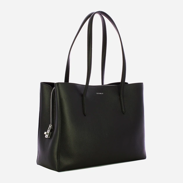 Сумка шопер жіноча з натуральної шкіри Coccinelle Coccinelleswap E1EVF110180 001 Чорна (800070350915) - зображення 3