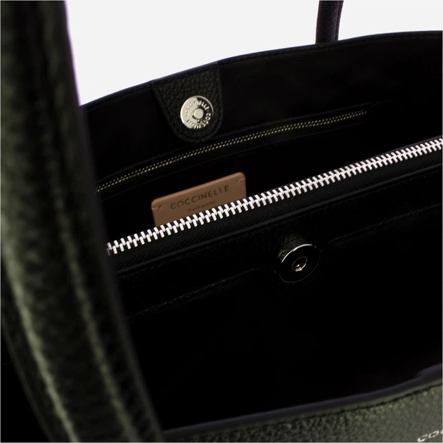 Сумка шопер жіноча з натуральної шкіри Coccinelle Coccinelleswap E1EVF110180 001 Чорна (800070350915) - зображення 4