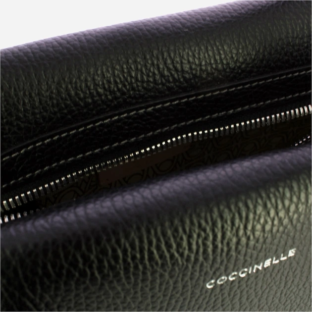Сумка крос-боді через плече жіноча з натуральної шкіри середня Coccinelle Coccinellelord E1EUF180160 001 Чорна (800070350952) - зображення 5