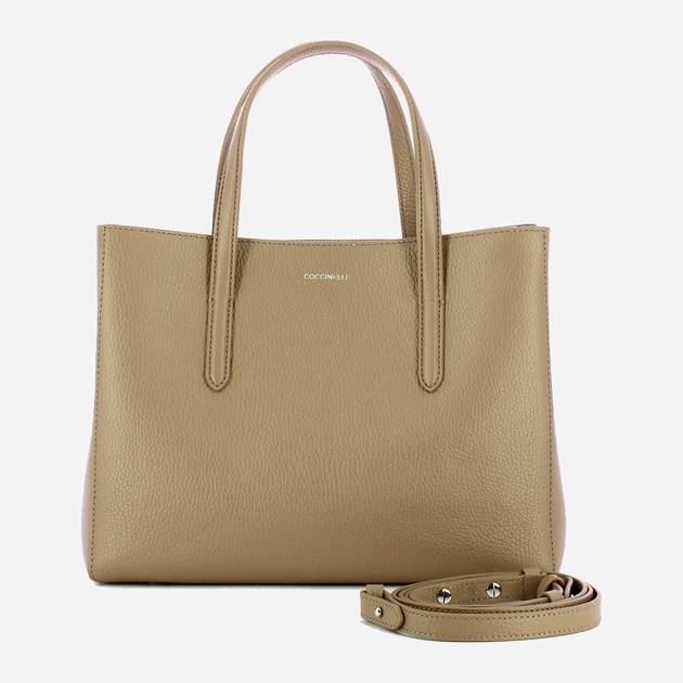 Сумка шопер жіноча з натуральної шкіри Coccinelle Coccinelleswap E1EVF180180 N59 Сіра (800070350919) - зображення 4