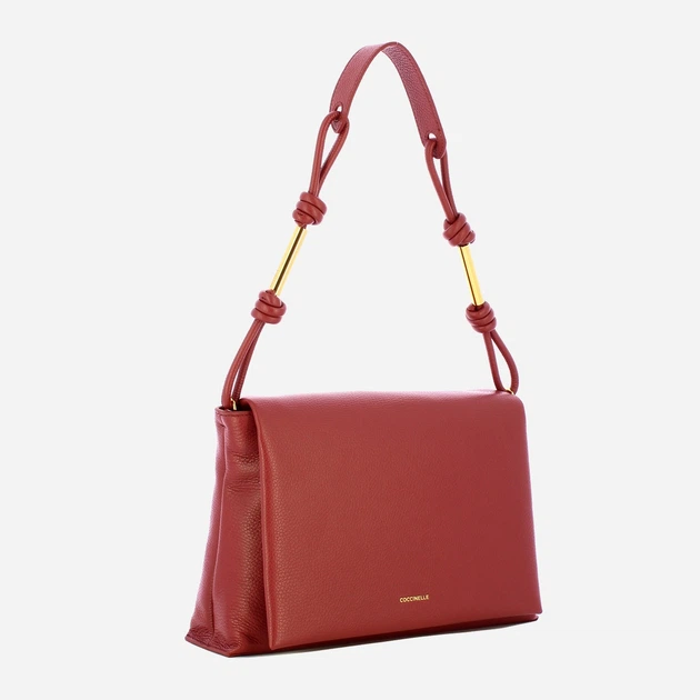 Сумка крос-боді через плече жіноча з натуральної шкіри середня Coccinelle Levante E1EZP120180 R31 Червона (800070350970) - зображення 3