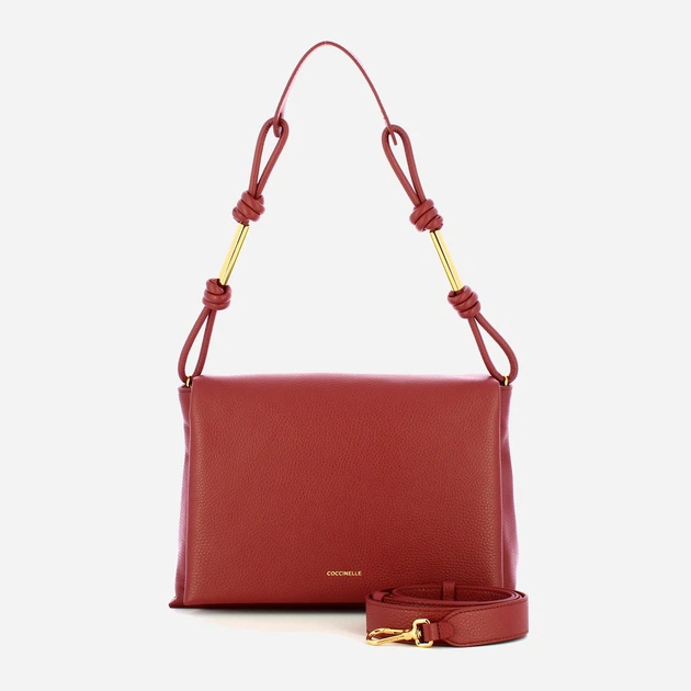 Сумка крос-боді через плече жіноча з натуральної шкіри середня Coccinelle Levante E1EZP120180 R31 Червона (800070350970) - зображення 4