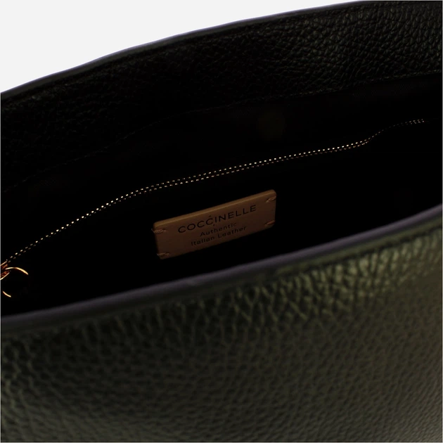 Сумка крос-боді через плече жіноча з натуральної шкіри середня Coccinelle Levante E1EZP120180 001 Чорна (800070350969) - зображення 5
