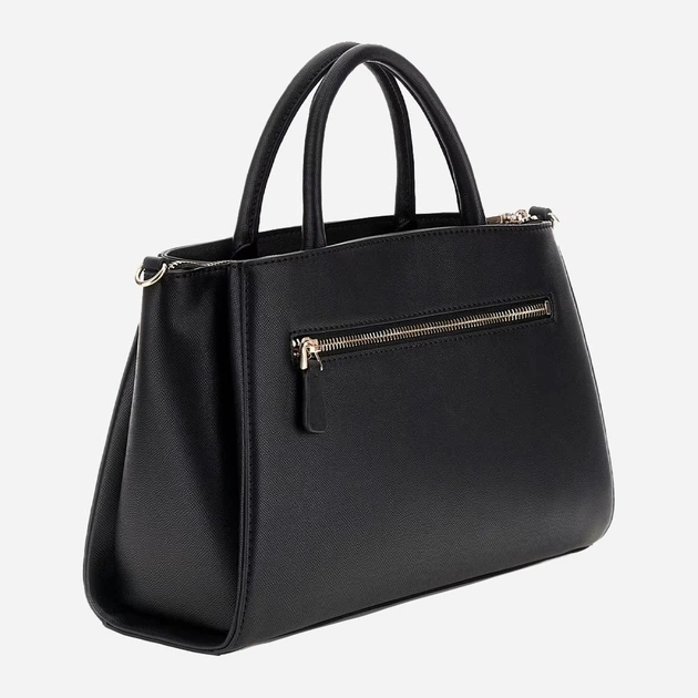 Сумка крос-боді через плече жіноча зі штучної шкіри середня Guess Mimina HWBG8015060 Чорна (800070344382) - зображення 3