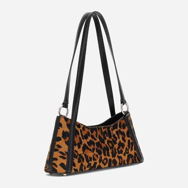 Сумка багет жіноча з натуральної шкіри середня Guess Domitilla HWLO7529180 LEO Чорна (800070344395) - зображення 2