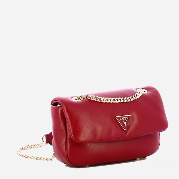Сумка крос-боді через плече жіноча зі штучної шкіри маленька Guess Sunetra HWNG7534780 RED Червона (800070344407) - зображення 3