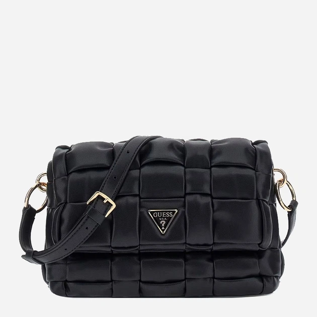 Сумка крос-боді через плече жіноча зі штучної шкіри маленька Guess Marion HWWG8072190 BLA Чорна (800070344421) - зображення 1