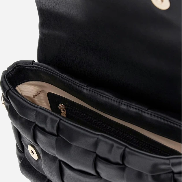 Сумка крос-боді через плече жіноча зі штучної шкіри маленька Guess Marion HWWG8072190 BLA Чорна (800070344421) - зображення 4