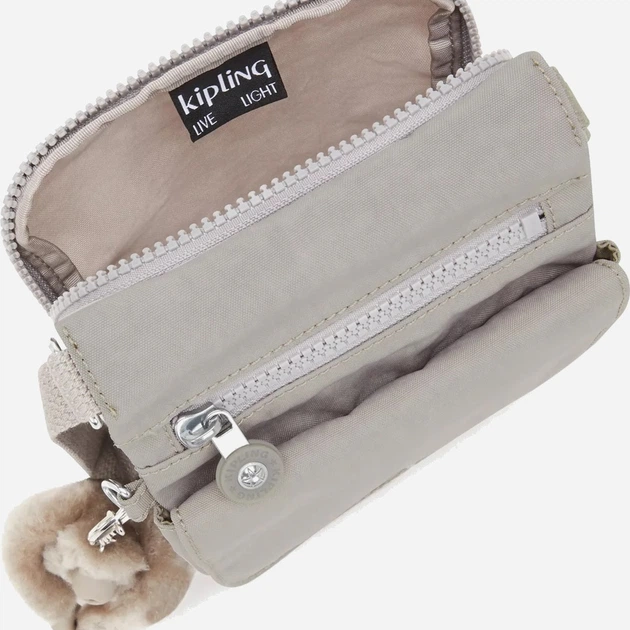 Сумка крос-боді через плече жіноча тканинна маленька Kipling New Eldorado KPKI729189L1001 Сіра (800070257190) - зображення 6