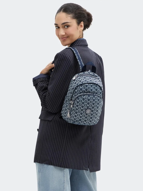 Рюкзак жіночий зі штучної шкіри Kipling Delia KPKI80358DM1001 Синій (800070345085) - зображення 2