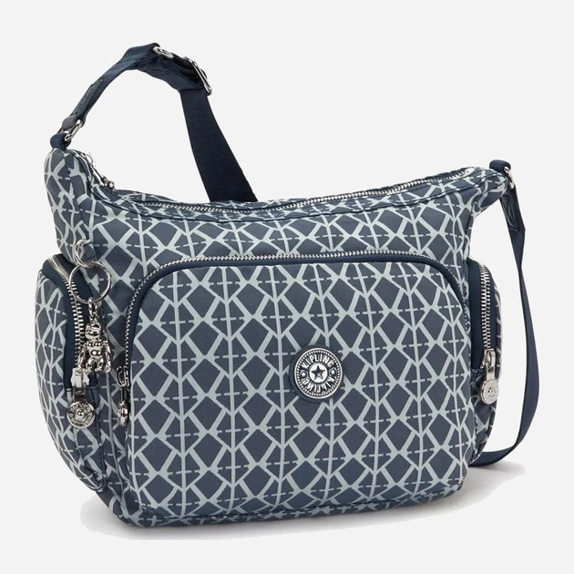 Сумка крос-боді через плече жіноча зі штучної шкіри середня Kipling Gabb KPKI80398DM1001 Синя (800070347303) - зображення 4